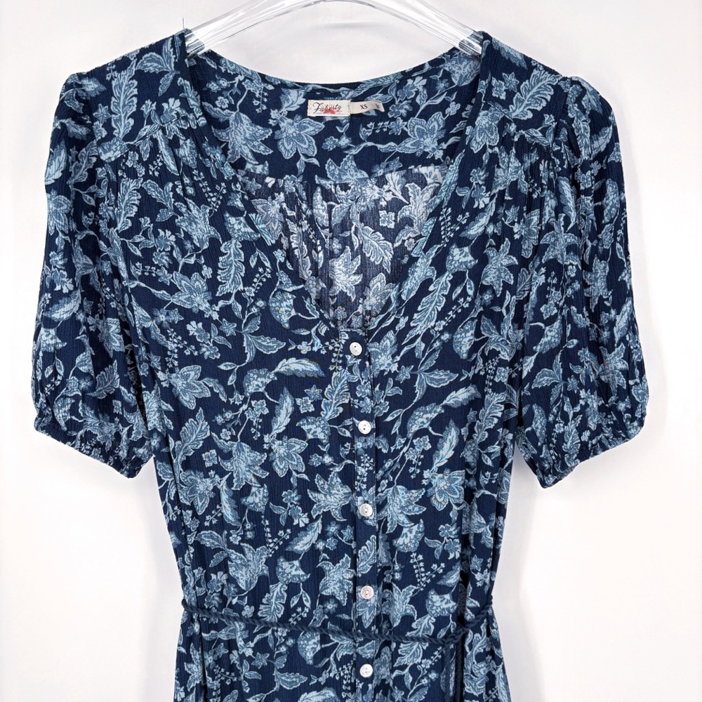 FAHERTY Orinda Blue Esna Floral Maxi Dress XS - Picture 7 of 14